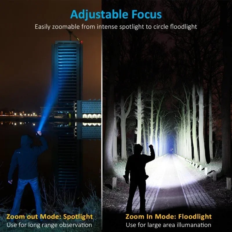 T6 LED Rechargeable Flashlight - Outdoor Lighting Black review and price