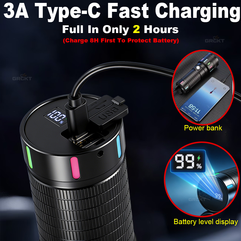 80000CD Most Powerful LED Flas - Outdoor Lighting Black review and price