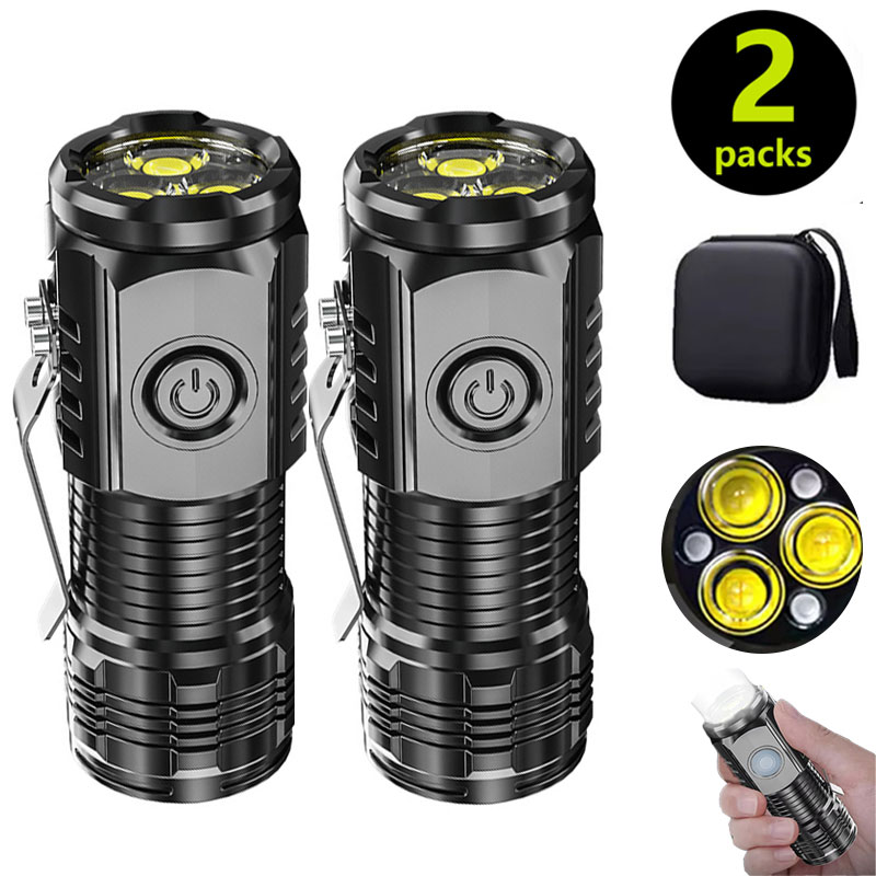 Mini 3LED Flashlight With Pen  - Outdoor Lighting Black review and price